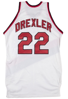 1983-84 Clyde Drexler Game Used Portland Trail Blazers Home Jersey From Rookie Era! (MEARS A10)